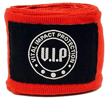 VIP Herren Pro Boxing Hand Wraps Boxbandagen, rot, 4 m