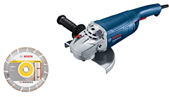 Bosch Professional meuleuse angulaire GWS 20-230 P (1 disque à tronçonner diamanté Standard for Universal 230 x 22,23 mm, clé à ergots, flasque/écrou de serrage, capot recouvrement, poignée auxil.)