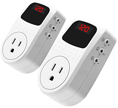 BSEED Surge Protector, Power Surge Protector Outlet, Voltage Regulator, Heavy Duty Whole House Wall Surge Protector for Home, Office, Travel, LED Indicator Light, Single Outlet, 120V, 15A, 2 Pack