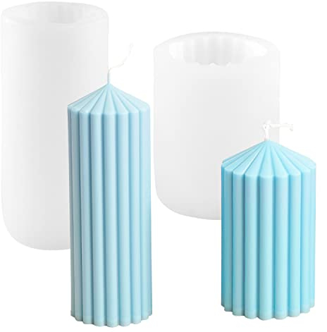 Kerzenform Silikon 3D Kerze Silikonform Kerzengießformen Spiral Kerzenwachs Formen DIY kerzenformen zum Gießen für Die Herstellung Von Seife Aromasteinen Duftkerze Schokolade 2 Stück