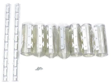 7X PVC Streifenvorhang Kunststoff Weiches Gefrierzimmer Türvorhang Kit Hängend 18cm x2m, transparent/transparent, weiches PVC, zur Verwendung als Streifenvorhang, Vertikaljalousie, Industrievorhang