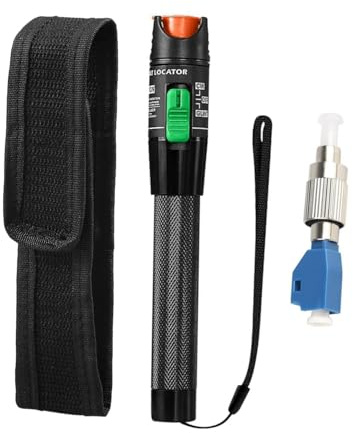 30mW Visual Fault Locator Kit, 30KM VFL Red Light Pen with 2.5mm Universal Connector FC to LC Adapter, Fibre Network Cable Test Kit Fibre Light Source Testers