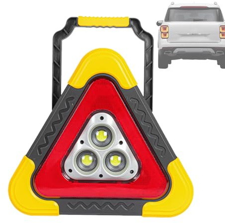 Luci triangolari, Luci triangolari a LED, Triangoli di Emergenza per Auto solari 2 in 1, Triangolo di Sicurezza Portatile con 4 modalità, Spia per Camion, Veicoli, Riparazione incidenti, Pericolo