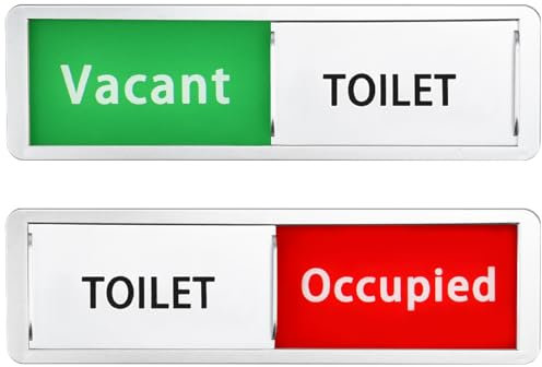 BUZIFU Vacant/Occupied Sliding Door Sign Toilet Door Sign Magnet Waterproof Privacy Signs Toilet Signs Do Not Disturb Plaque for Study Conference Offices Supplies - Self-Adhesive Fixing