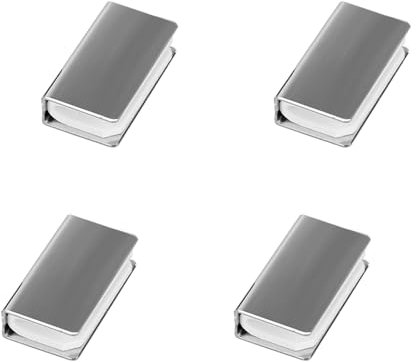 Glass Door Magnetic Touch, 4 Pcs Rectangular Glass Door Clamp Magnet Strike Plate, Glass Cabinet Latch Clamp for 3-5mm Glass Door, Type A