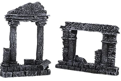 Cabilock 2pezzi Decorazione Per Acquario in Resina Marmo Subacquea Per Paesaggio Accessori Per Acquario Decorazioni Artigianali Per