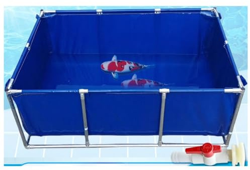 Genérico Piscina elevada - Lona de PVC Resistente Azul para estanques, estanques koi, acuicultura, Almacenamiento de líquidos, depósitos de Agua subterránea y riego de Jardines - 400 x 300 x 80 cm