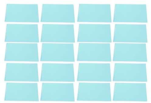 Coperture per rilegatura a fogli sciolti Durevole tipo trasversale in plastica PP Staccabile Impermeabile Comoda impugnatura per materiale scolastico per ufficio 20 pezzi A5 15 (Verde chiaro)