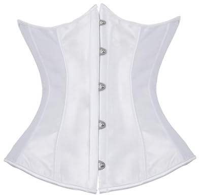 OPLERT Corsé de encaje satinado para mujer, cinturón reductor, moldeador superior, bustier