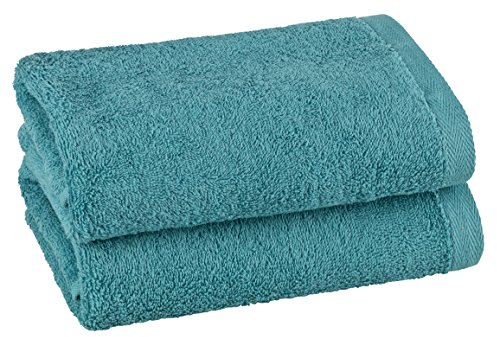 PremiumShop321 2er Set Handtuch 50x100 cm - 500g/m² ohne Bordüre-grün