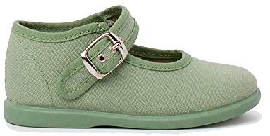 Pisamonas Scarpe Ballerine Cinturino Bambina Tela Fibbia Misurare 24 Colore Verde Felce