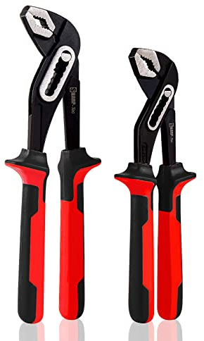 Sharp-tec 2 Pack Adjustable Plumbing Grips Spanner, Slip Joint Pliers, Tongue and Groove Pliers, 200mm-8 and 250mm-10