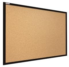 ALLboards Pinnwand mit Schwarzer Holz Rahmen 90x60cm Korktafel Korkwand Pinnwand Kork