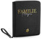 AWASG Organizer mit Namen personalisiert | Motiv Familie | Familienorganizer Reisemappe Dokumententasche viele Fächer Reisepass Karten Unterlagen Impfpass (schwarz)