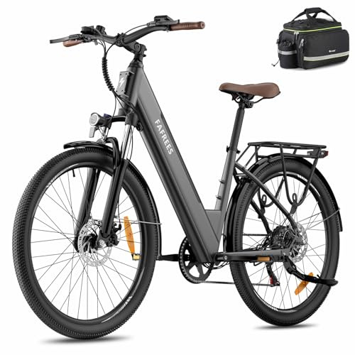 Fafrees F26 PRO Electric Bicycle, 26 inch Electric City Bike, 36V 250W Motor, 16AH Removable Battery, Electric mountain Bike for Unisex Adults, Range 75km (Grey)
