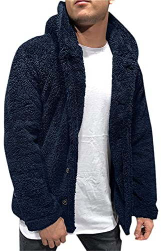 Faserpelzjacke Herren Militär Fleece Teddyfleece Jacke Teddy Jacke Flanell Vintage Wolljacke Felljacke Outdoor Teddyfell Fleecejacke Cordjacke Fell Dicke Lammfelljacke Arbeitsjacke