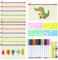 FINEASY 12 Stück DIY Stoff Federmäppchen, Stoffbeutel Reißverschluss, Taschen zum Bemalen für Kinder mit 12 Farbigen Stiften und 4 Pcs Malen Schimmel für Basteln Aufbewahrung Kindergeburtstag