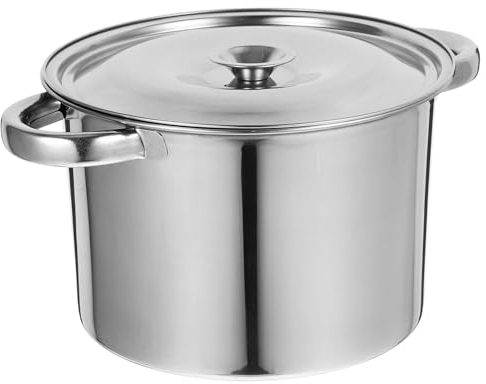 Kichvoe Marmite En Acier Inoxydable Avec Couvercle Et Poignée 6L Marmite À Induction Seau À Huile Ustensiles De Cuisine Pour Soupe Bouillon Chili Casserole Ragoût Mijotage