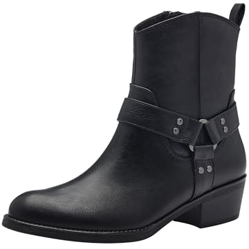 MARCO TOZZI Botín de Mujer con Cremallera y Slip 2-25324-43, Botas Vaqueras, Negro, 39 EU