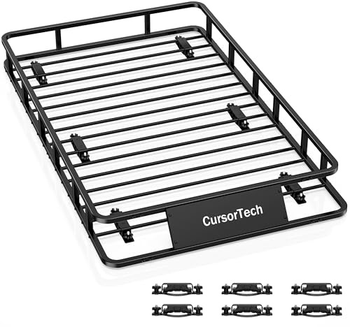 CursorTech 64 x 39 x 6 Roof Basket Heavy Duty Cargo Rack Basket 300lbs