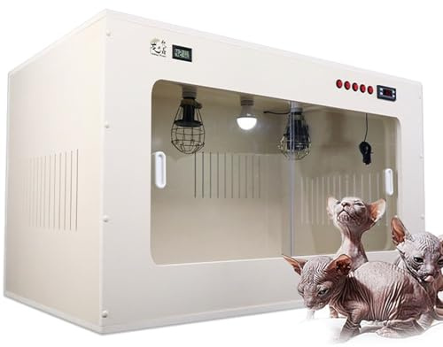 RETRIN Incubatrice Professionale per Animali con Controllo Clima per Cuccioli e Gattini Neonati con Pannello LED e Gestione Precisa della Temperatura Costante 80 * 60 * 60cm