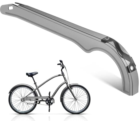 Luxshiny Protège-chaîne de Vélo en Plastique Noir pour VTT et Vélos de Route, Accessoire Solide Anti-Huile et Anti-Graisse, Compatible Chaînes Standard, Protection Pratique pour Usage