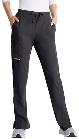 BARCO Skechers Vitality Charge Slim Fit Scrub Jogger for Women – Low-Rise Bottoms with Tapered Leg & 4-Way Stretch, Pewter, Large