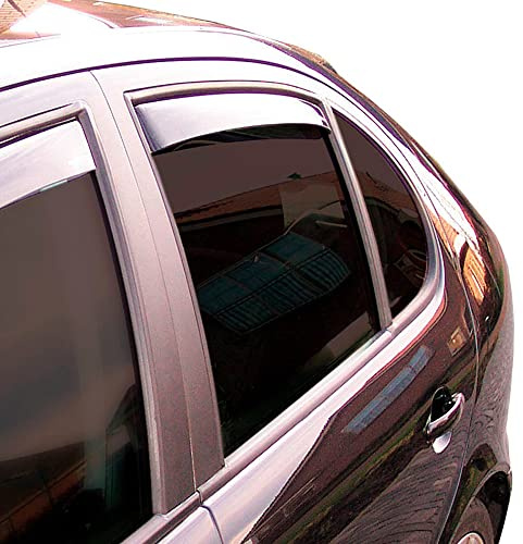 Hintere Windabweiser (1 Set) für die Fahrer und Beifahrerseite-CLS004M2153D passend für OPEL Mokka B FLH, TYP U, 5-Door, 2021- Dunkles Material