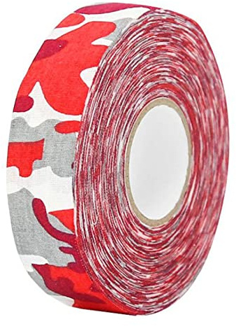 Worutuk 1 nastro adesivo antiscivolo impermeabile blu mimetico facile da allungare e strappare per hockey su ghiaccio, sci (rosso, mimetico)