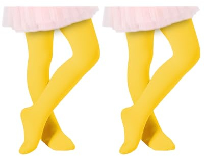 Century Star Collant da balletto per bambine – 2 paia di collant da danza elastici per neonati e bambini, antiscivolo, perfetti per balletto, danza e sport, 1-3 Jahre