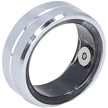Smart Ring, IP68 Vattentät Sömnspårning Bärbar, Bluetooth Motion Monitoring Health Tracker med Stegräknare, för Kvinnor Män (Silver)