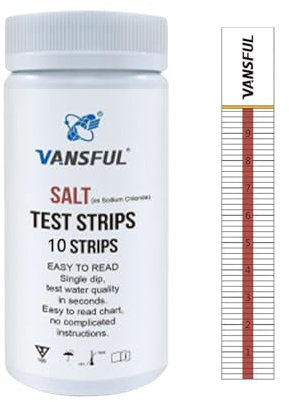 Tiras Reactivas De Sal Para Piscina, 10 Tiras Reactivas Para Piscina De Sal, Probador De Salinidad, Accesorio De Prueba De Agua De Alta Precisión, Para, Spa