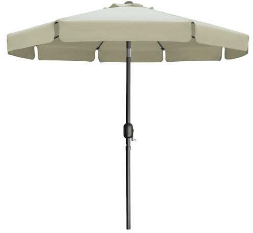 MARBUENO SUMMER Ombrellone Marbueno in acciaio 8 stecche D300 cm Poliestere Beige Giardino, Piscina e Terrazza 10490