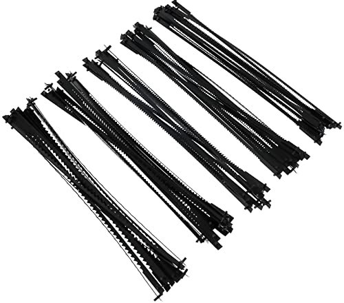 60 Pièces Lame de Scie a Chantourner 127mm Lame de Scie à Chantourner avec Ergot Lame Scie Chantourner en Acier Carbone pour Couper Le Métal Bois Plastique