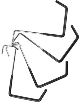 Operitacx 4pcs Wall Mounted Hook Garage Storage Hooks, S-Shaped Iron and PVC Design for Bikes and Ladders, Easy Hanging and Stable Support for Home and Garage Organization