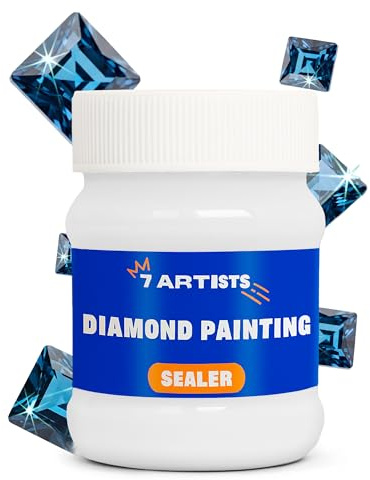 7 Artists Diamond Art Sealer 230 ml Clear – Diamond Painting Glue Sealer, Crystal Art and Gem Painting | Protective Sealant, Finish Tool for Dimond Art Kit, Stickers and Accessories