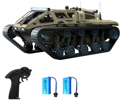 Kavolet Terrängbandsbil med Fjärrstyrd Tank med Hög Terränganpassning för och Vuxna (Gul #-2)