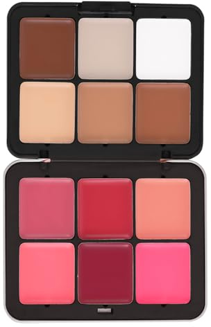 Concealer Palette,Palette 12 Colori Blush Contour in Crema, Fondotinta Multiuso, Correttore e Illuminante, Trucco Viso per Tutte le Carnagioni