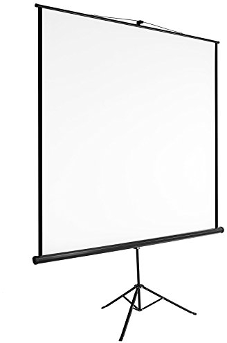 tectake Heimkino Beamer Leinwand | HDTV tauglich - Diverse Größen - (178x178cm | Nr. 402514)