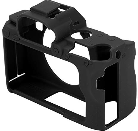 Topiky Custodia protettiva in silicone per fotocamera resistente Custodia protettiva per A7 III, A7R3, A7 Mark III(Nero)