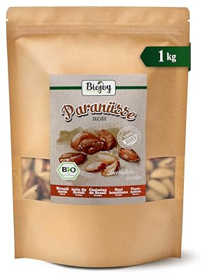 Biojoy Ekologiska paranötter hela och råa, naturliga, paranötskärnor, 1 kg