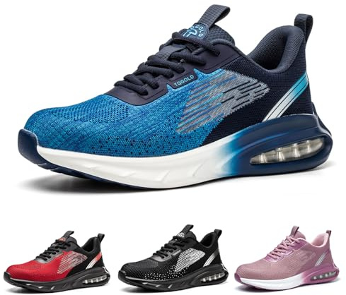 TQGOLD Chaussures de Sécurité Hommes Femmes Basket de Securite | Légère Respirant Antidérapant Chaussures de Travail Embouts en Acier | Confortable Amorti Industrie Protection Sneakers