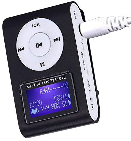 shangjia leryveo Mini Clip Mp3 - Lecteur de Musique MP3 Portable avec Clip - Mini Lecteur de Musique numérique à écran LCD pour Adultes et étudiants