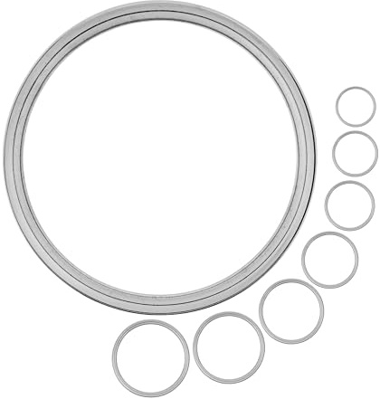 Your Day Mate O-ringar av metall, silverfärgade, O-ring stängd utan öppning, ring av förnicklat stål, stängt O-ringspänne för band