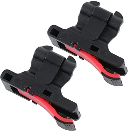 Angoily Gamecontroller Für Handy Fps Schnelltasten Mit Kupferinduktion Einstellbarem Clip Schwarz Rot Hilfswerkzeug Für Mobiles Spielen