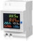 Stromzähler Hutschiene, LCD Digitaler Energiezähler 6 in1 Multifunktions Strommessgerät AC40-300V 100A Wechselstromzähler Wattmeter KWh Zähler Amperemeter Voltmeter Din Geschlossenem Typ CT