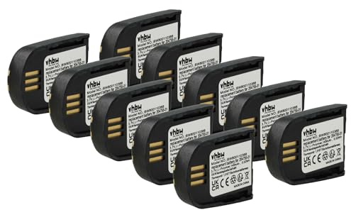 vhbw 10x Batterie Remplacement pour Plantronics 204755-01, 82742-01, 84598-01 pour Casque Audio, écouteurs sans Fil (140mAh, 3,7V, Li-polymère)