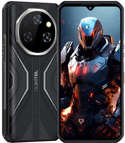 OUKITEL WP55 Pro Smartphone Incassable 5G - Android 15, 48Go+512Go/TF2To Telephone Portable Incassable, 108MP+32MP+8MP Vision Nocturne 120Hz 6.6 2.4KFHD+ 11000mAh+33W IP68/IP69K,Dual SIM/NFC/OTG-2025