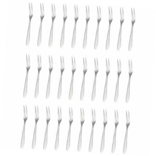 Alipis 30Pezzi Forchette da Frutta Acciaio Inossidabile Forchettine per Dessert e Antipasti Utensili Pratici per Feste e Speciali Facili da Riutilizzare