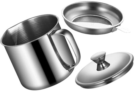 Sosoport Filtro Olio Acciaio Inossidabile Contenitore Filtro Grassi Utensile Cucina Separatore Olio Rapido Case Hotel Ristoranti